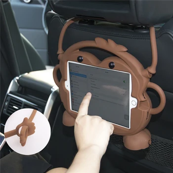 3D Mērkaķis Dizaina Auto Sēdeklīti Galda Lietā Par iPad Pro 9.7 collu 5 6 Mīksta Silikona Triecienizturīgs Aizmugurējo Vāciņu Uz Jaunā iPad 9.7 Gadījumā Fundas