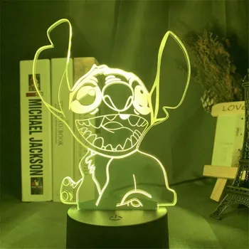 3D Nakts Gaisma Dūriens Anime Attēls LED Lampas, Gudrs Figma Disney Cartoon Statuetes Guļamistaba Dekorēšana Bērniem, Baby Dāvanas Skaitļi Dekori