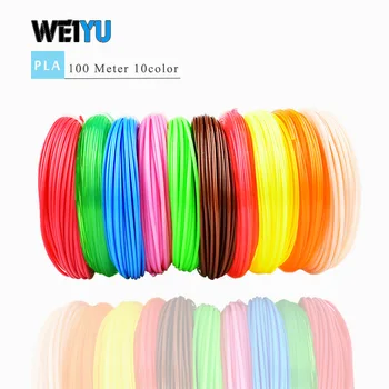 3D pildspalva pavedienu TAA/ABS pavedienu Multi-krāsas 100 m/200 m plastmasas spoles pavedienu 1,75 mm DIY 3D printeri impressora 3D filamento