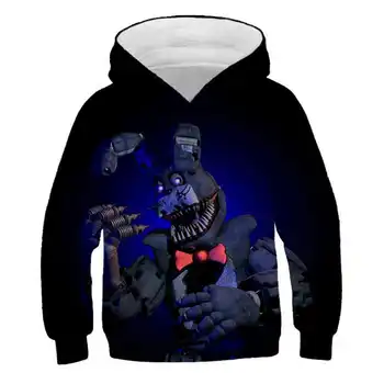 3D Puiku pelēkā vārna Bērni Piecas Naktis Freddy ir pulovers bērnu Apģērbu Anime gadījuma Streetwear sudaderas rudens Top 4-14Year