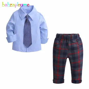 3Piece/1-4Years/Pavasara Rudens Bērnu Apģērbu Modes Toddler Zēni Džentlmenis Bērnu Krekls+Bikses+Kaklasaiti, Veikals Bērniem, Apģērbi BC1579