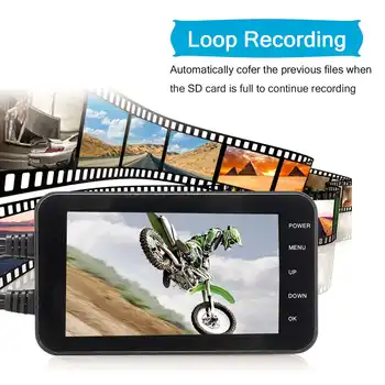 4 HD 1080P Motociklu Video Ieraksti Dash Cam Dashcam DVR Sānu Atpakaļskata Kamera WIFI Dual Objektīvs Videokameras Ūdensdroša MT003