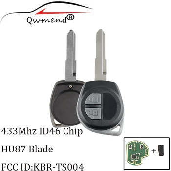 433Mhz Tālvadības Transpondera atslēgu Chip ID46 Par UZUKI SWIFT SX4 ALTO VITARA IGNIS JIMNY Splash 2005. - 2010. gadam atslēga