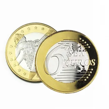 47 Gab Sexy Monētu 6 Eiro Dāma, Sieviete Bi Metāla Sudraba Zelta Pārklājumu 32 Mm Valentīna Mīļāko Dāvanu Pieaugušo Spēles Apdare Monētas