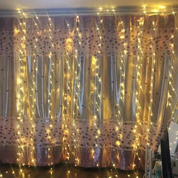 4M x 3M 400 LED Aizkaru Gaismas Vainags Ziemassvētku Rotājumi Kāzu Pasaku Gaismas Puse Jauno Gadu Mājās Brīvdienās Āra Apgaismojums