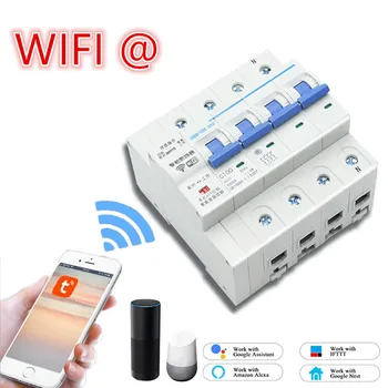 4P WiFi Smart drošinātāju Maiņa Smart Home Automation Pārslodzes, Īssavienojuma Balss Vadība ar Amazon Alexa, Google home