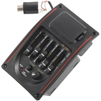 5-Joslu Toņu Kontrole EQ Ekvalaizers Uztvērējs PS-500 5-Joslu Akustiskā Ģitāra EQ Preamp Ekvalaizers Pikaps Akustiskā Ģitāra