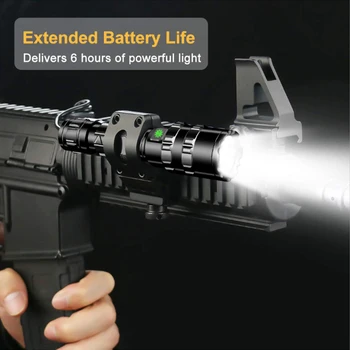 50000Lums LED Taktiskais Lukturītis Scout gaismas L2 Ultra Spilgti USB Lādējamu Ūdensizturīgs Lāpu Medību gaismas 5 Režīmi ar 1*18650