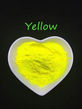 500g Dzeltena Luminiscences Mākslas Pigmenta Neona Shinny Slīpumu, lai ziepes Neona pulveris Nail Art poļu