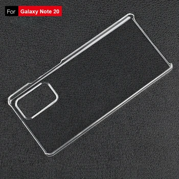 500pcs Jauns Spīdīgs Cietās Plastmasas PC Pārredzamu Case For Samsung Galaxy Note 20 Ultra Note20 Gadījumā Grūti PC Skaidrs, Tālruņa Vāciņu