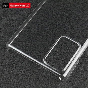 500pcs Jauns Spīdīgs Cietās Plastmasas PC Pārredzamu Case For Samsung Galaxy Note 20 Ultra Note20 Gadījumā Grūti PC Skaidrs, Tālruņa Vāciņu
