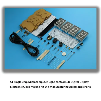 51 Single-chip Mikrodatoru Gaismu kontrole, LED Digitālo Displeju Elektronisko Pulksteni Pieņemšanas Komplekts DIY Ražošanas Piederumu Daļas