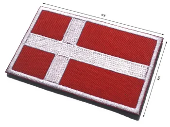 5gab/daudz Izšuvumi Emblēmu dānijas Valsts Karogu, Dānija Izšūtās Emblēmas Plāksteris Apģērbu Klp Soma