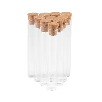 5ml 12x75mm Mazo Skaidrs, Stikla Mēģenē Pudeles ar Korķi Aizbāzni Mini Reaģenta Smaržas Burkas, kas Vēlas Amatniecības Pudelītes 100gab