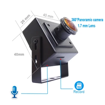 5MP POE Panorāmas Mini Kamera Ip Audio Cam Cctv Drošības Uzraudzības Augstas Izšķirtspējas 1,7 mm Objektīvs Cam Onvif HD Mājas Kameru JIENUO