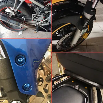 5pieces 6mm motociklu ķermeņa aptecētājs skrūves suzuki rm 125 dl650 drz400 bandit 600 SUZUKI GSXR600/750 GSX-R 600/750 16 15