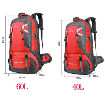 60L Ūdensizturīgs unisex vīriešu mugursoma travel pack somas sporta pakotni, Āra Alpīnisma Kāpšanas Pārgājieni, Kempings mugursoma vīrietis