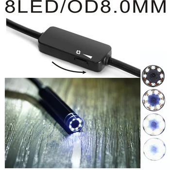 720P 8mm Objektīvs Tips-C USB Endoskopu Borescope Caurules IP67 Waterproof Pārbaudes Endoskopu, Mini Kamera Android Tālrunis Windosw PC