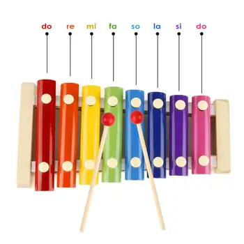 8 Piezīmes Xylophone Koka Rāmis, Sitamie Ritma Mūzikas Instruments, Rotaļlietas Bērniem, Bērnu Rotaļlietas, Bērnu Izglītības Rotaļlietas, Dāvanas 6090