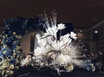 80cm zelta sudraba balts mirdzums bling tauriņš mākslīgo ziedu izrotāta zāle Ziemassvētku zieda DIY ziedu materiāla avots