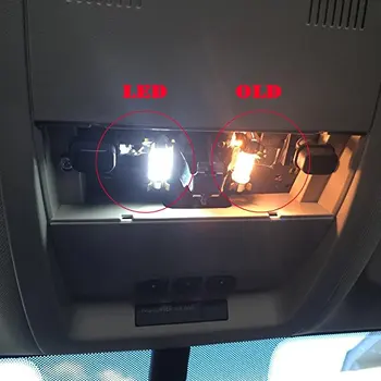 8pcs Auto LED Spuldzes Interjera Pakete Komplekts 2007-2017 Mitsubishi Lancer Dome Bagāžnieka Durvis numura zīme Lukturis Baltā iceblue