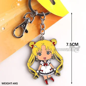 8style Anime crytal Sailor Moon Tsukino Usagi Luna modelis attēlā keychain kulons keyring rotaslietas kulons Sievietes, meitenes, bērni Dāvana