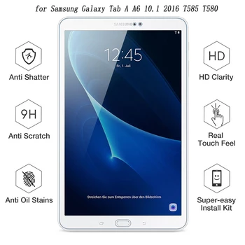 9H Premium Rūdīta Stikla SM-T580 Screen Protector for Samsung Galaxy Tab A6 10.1 2016 T585 T580 Aizsardzības Stiklu Plēves