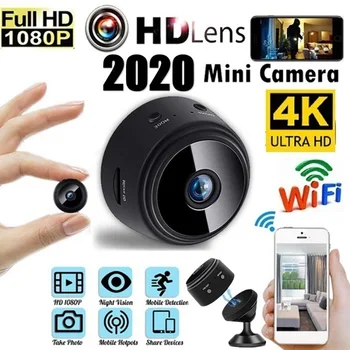 A9 Mini Kameras App Full HD 1080P 4K Cam 150 grādu Skata Leņķi Bezvadu WiFi IP Tīkla Pārraudzīt Drošības Nakts Versija kamera