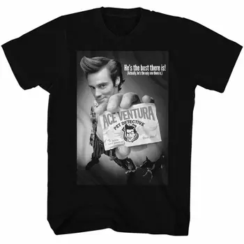Ace Ventura Bnw Plakātu Amerikāņu Klasiku Pieaugušo T Krekls