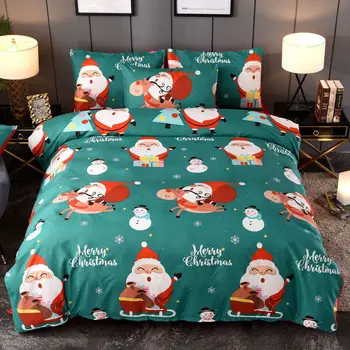 Aggcual Ziemassvētku laimīgs santa dāvanu beding uzstādīt luksusa Sega vāciņš 3d drukāšanas duvet cover set queen mājas tekstila spilvendrāna be54