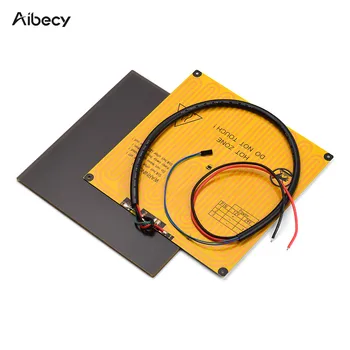 Aibecy Ultrabase Platforma, Stikla Plāksne Veidot 220*220mm Virsmas + Alumīnija Silda gultu Lecekts 12V ar Vadu Kabelis 3D Printeri