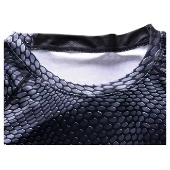 Aismz 3D Iespiests T-krekli Vīriešu Kompresijas Krekls Thermal Long Sleeve T Krekls Mens Fitnesa Kultūrisms Ādas Saspringts Ātri Sausas Topi