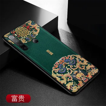 Aixuan Ādas Gadījumā Xiaomi redmi, ņemiet vērā, 8 Xiomi redmi piezīme 8 pro Telefonu Gadījumā 3D Reljefs Ķīniešu Stila Ādas silīcija aizmugurējo vāciņu 896