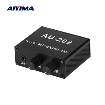 AIYIMA Stereo Audio Skaņas Mikseris Avots Izplatītājs Neatkarīgā Skaļuma Kontrole Austiņu Pastiprinātāji Power AMP 2 Veidu Izejas