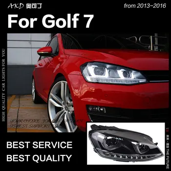 AKD Auto Stils VW Golf 7 Lukturi MK7 LED Lukturu R-LINE Dizaina dienas gaitas lukturi Hid Lukturi Angel Eye Bi Xenon Gaismu Aksesuāri