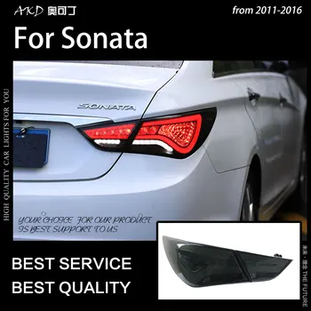 AKD Car Styling par Hyundai Sonata Aizmugurējie Lukturi 2011. - 2016. Gada Sonata YF LED Aizmugurējie Lukturi DRL Bremžu Signāls Reverse auto Piederumi 11554