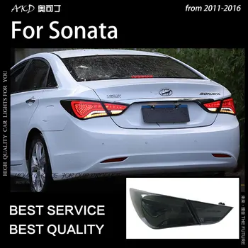 AKD Car Styling par Hyundai Sonata Aizmugurējie Lukturi 2011. - 2016. Gada Sonata YF LED Aizmugurējie Lukturi DRL Bremžu Signāls Reverse auto Piederumi