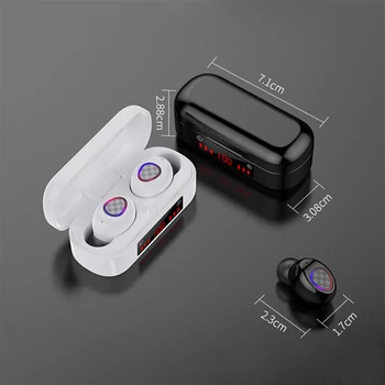 ALECUCI V7 Bluetooth 5.0 Austiņas Touch Kontroli Bezvadu Austiņas Stereo Mini Austiņu ar Uzlādes Gadījumā Iebūvēts Mikrofons darbu