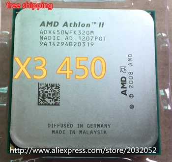 AMD Athlon II X3 450 3.2 Ghz Triple-Core Procesora ligzdai (Socket) AM3 938-pin cpu strādā x3 450