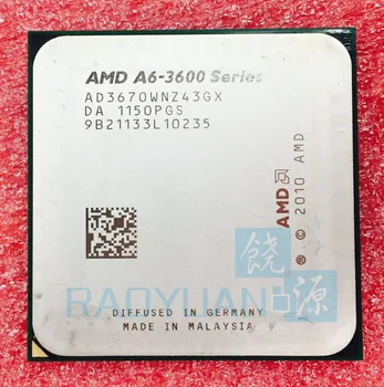 AMD KĀ A6-3600 A6 3670 A6-3670 2.7 GHz 100W Quad-Core CPU Procesors AD3670WNZ43GX A6 3670K Socket FM1/ 905pin 22310