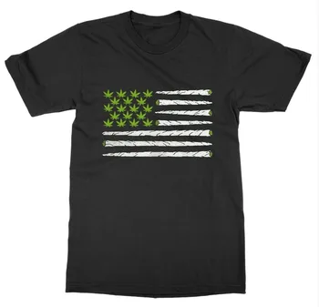 Amerikāņu Nezāļu Karoga T-Krekls Marihuānas Kopīgs Dūmu Augstas Roll Skarbs 2019 Vīriešiem Hip Hop Modes Gadījuma Tee Krekls Vīriešiem Kreklu Designe 3894