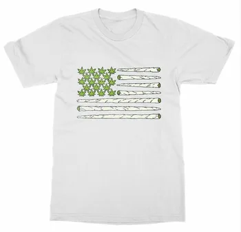 Amerikāņu Nezāļu Karoga T-Krekls Marihuānas Kopīgs Dūmu Augstas Roll Skarbs 2019 Vīriešiem Hip Hop Modes Gadījuma Tee Krekls Vīriešiem Kreklu Designe
