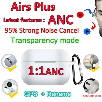 ANC Airs Plus TWS Bluetooth 5.1 Austiņas 8D Bezvadu Earbuds Super Bass uz Visiem Viedtālruņu PK i900000Pro Air3 MAX i99999 Plus