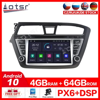 Android 10.0 PX6 DSP Par Hyundai i20-2018 Auto Multimedia Stereo Atskaņotājs DVD Radio, GPS Navigācija, Galvu vienība 2DIN Audio IPS