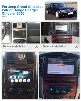 Android Audio Atskaņotājs, Jeep Grand Cherokee Patriot, Dodge, Lādētāju Chrysler 300C 2004 2005 2006 2007 2008 GPS Radio Stereo Vienības