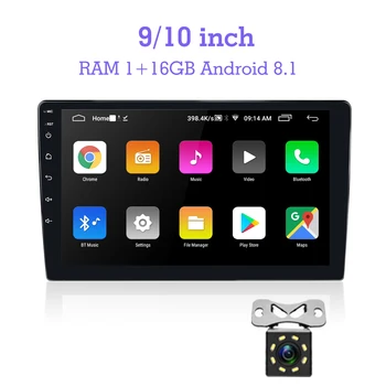 Android Multimediju DVD Atskaņotājs, GPS Navigācijas Autoradio Bluetooth Automašīnas Radio WIFI Spogulis Saites iespļaut ekrāns 2 Din Auto Audio Stereo