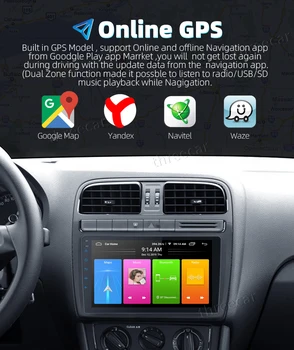 Android Multimediju DVD Atskaņotājs, GPS Navigācijas Autoradio Bluetooth Automašīnas Radio WIFI Spogulis Saites iespļaut ekrāns 2 Din Auto Audio Stereo
