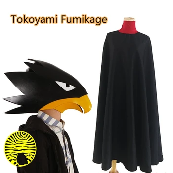 Anime Mans Varonis Augstskolu Cosplay Tokoyami Fumikage Cosplay Kostīmu Halloween Puse Unisex Kostīmu Pilns Komplekts