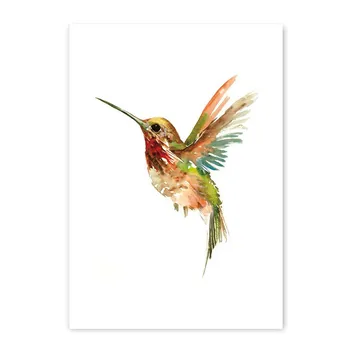 Anotācija Akvarelis Putnu Audekla Apgleznošana Sienu Skaistu Mūsdienu Putnu Mākslas Izdrukāt Plakātu, Dzīvojamās Istabas Sienu Gleznojumi Attēlu, Mājas Dekoru