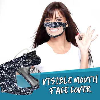 Anti-miglas Caurspīdīgu Sejas masku redzamas mutes, sejas segtu Deafs mutes maska PM2.5 Izolētas Riteņbraukšana Pretvēja Maska